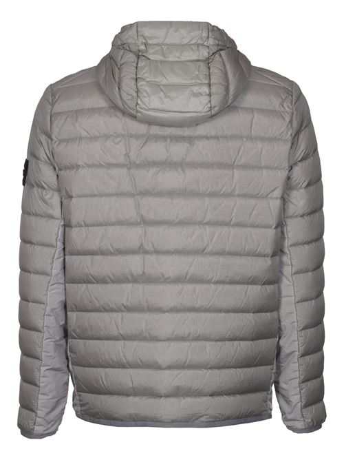 Gray down jacket with hood STONE ISLAND | 811540324V0060